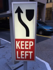 KEEP LEFT